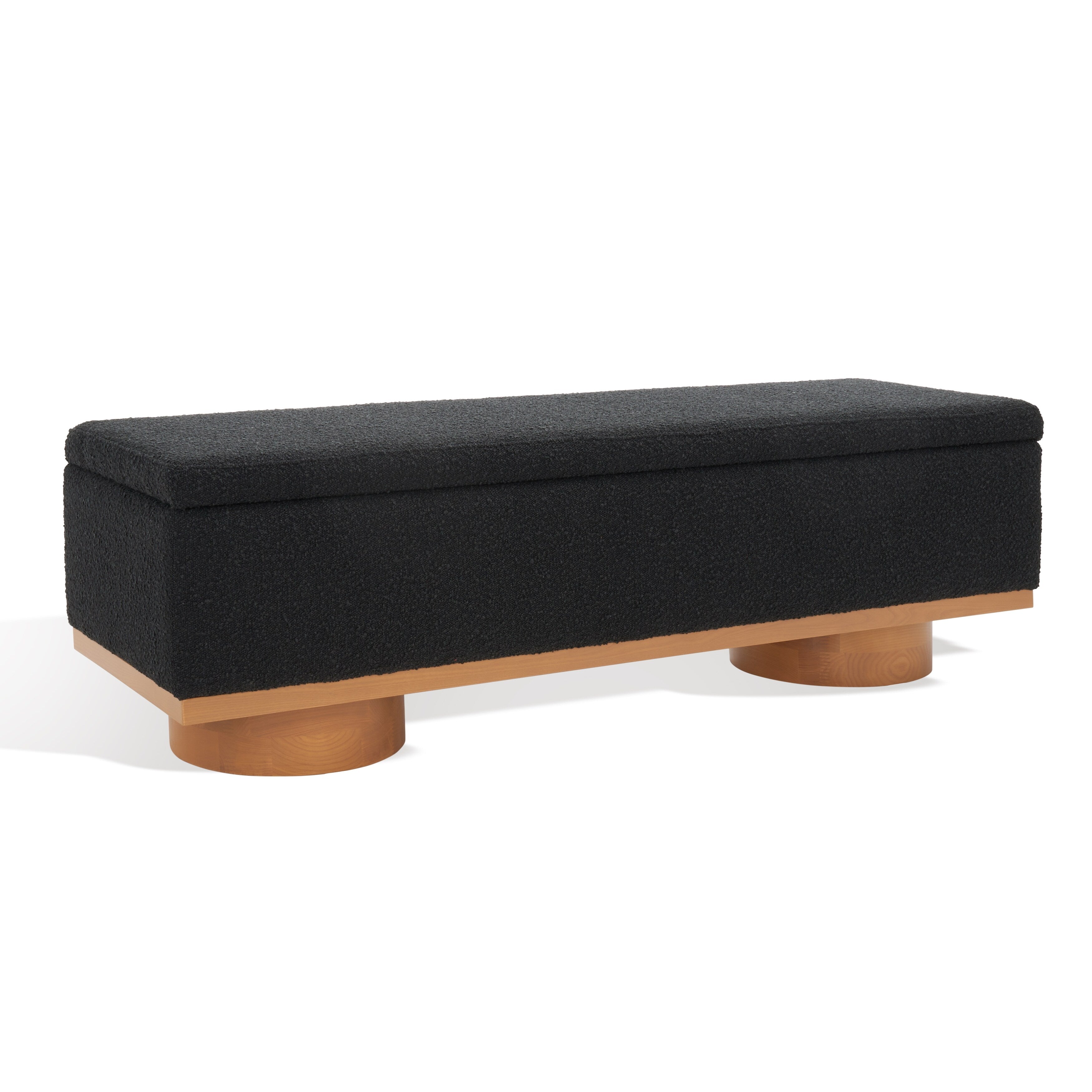 Banc de rangement SAFAVIEH Couture Sunneva Boucle - 61 po L x 20 po P x 19 po H - 61 L x 20 P x 19 H
