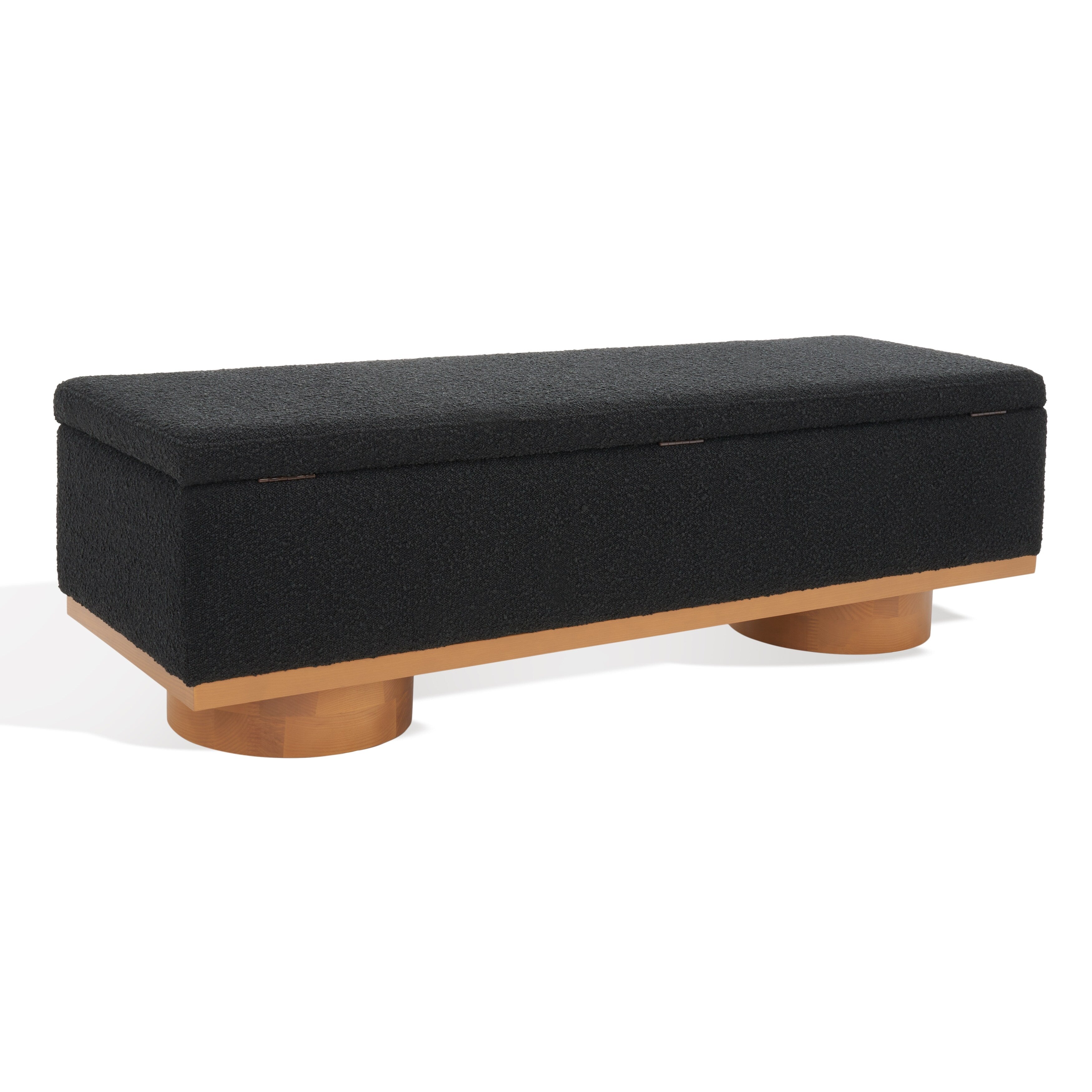 Banc de rangement SAFAVIEH Couture Sunneva Boucle - 61 po L x 20 po P x 19 po H - 61 L x 20 P x 19 H
