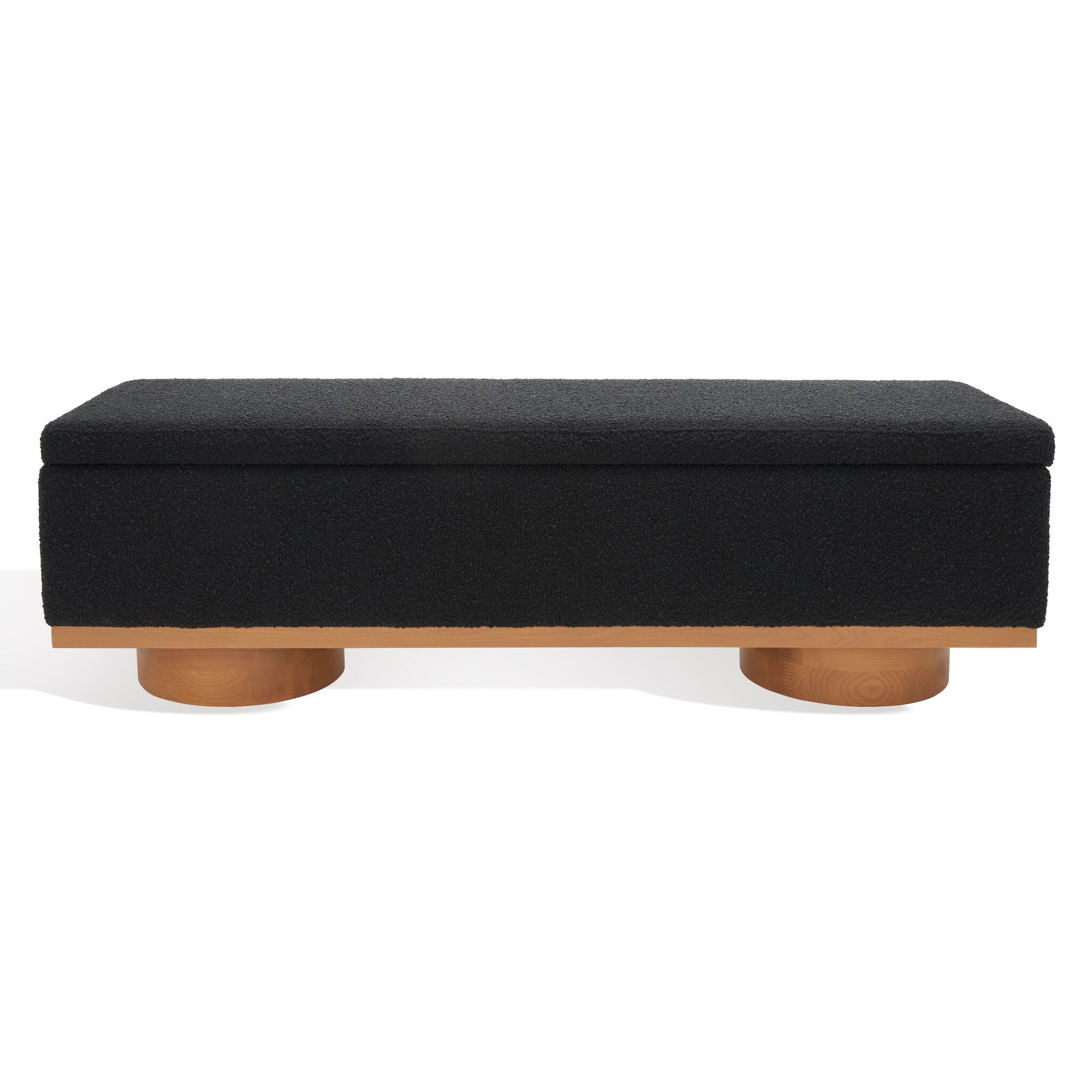 Banc de rangement SAFAVIEH Couture Sunneva Boucle - 61 po L x 20 po P x 19 po H - 61 L x 20 P x 19 H