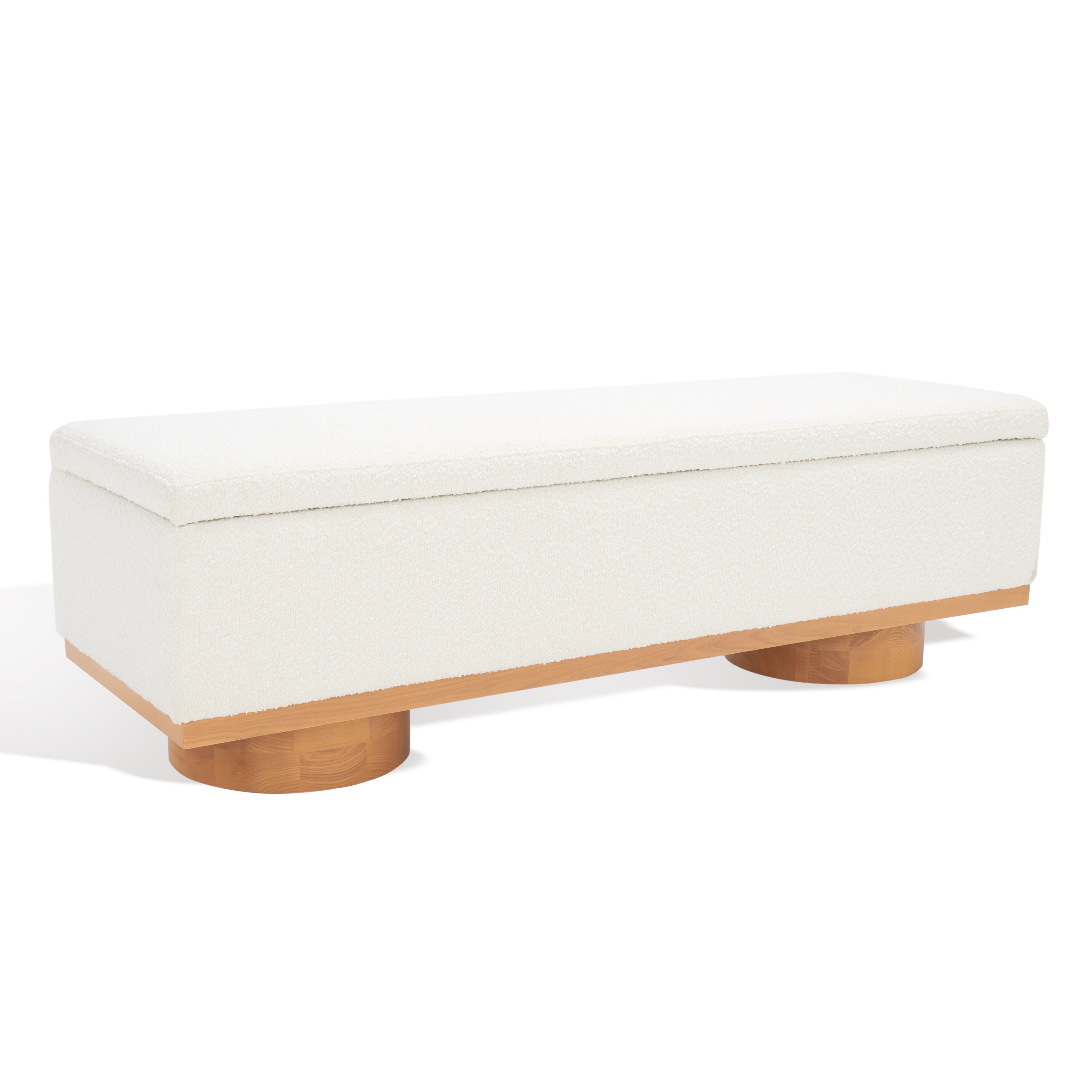 Banc de rangement SAFAVIEH Couture Sunneva Boucle - 61 po L x 20 po P x 19 po H - 61 L x 20 P x 19 H