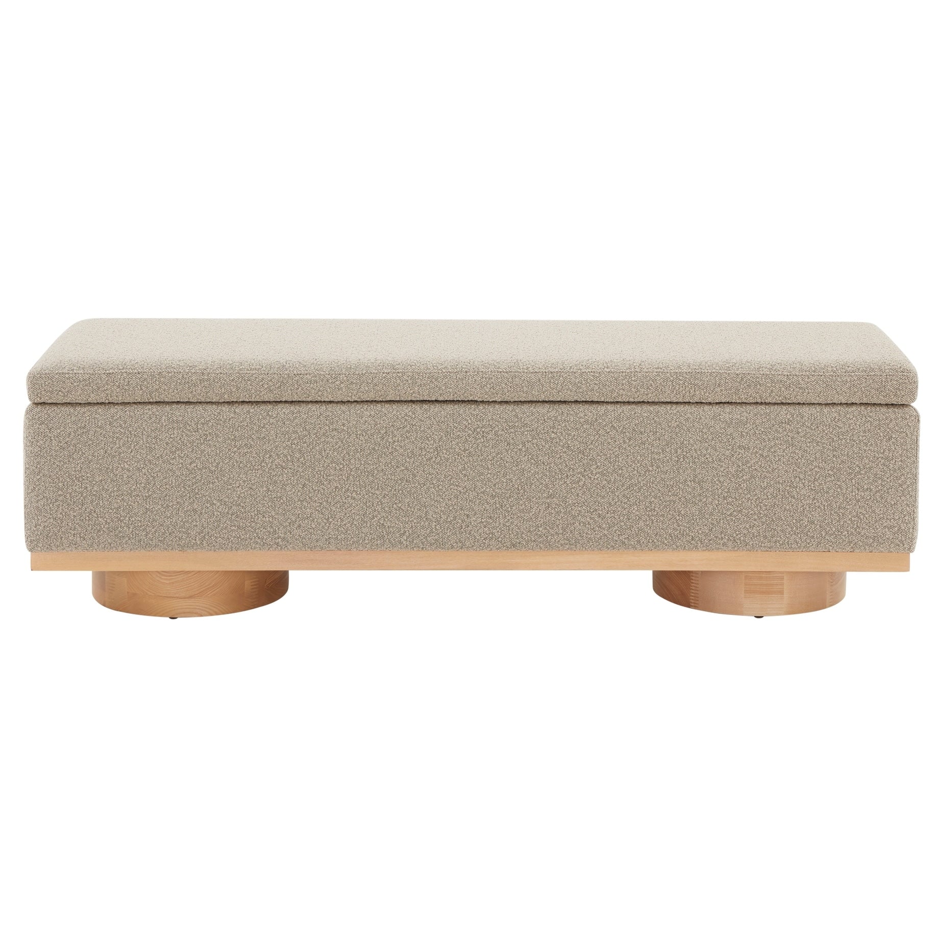 Banc de rangement SAFAVIEH Couture Sunneva Boucle - 61 po L x 20 po P x 19 po H - 61 L x 20 P x 19 H