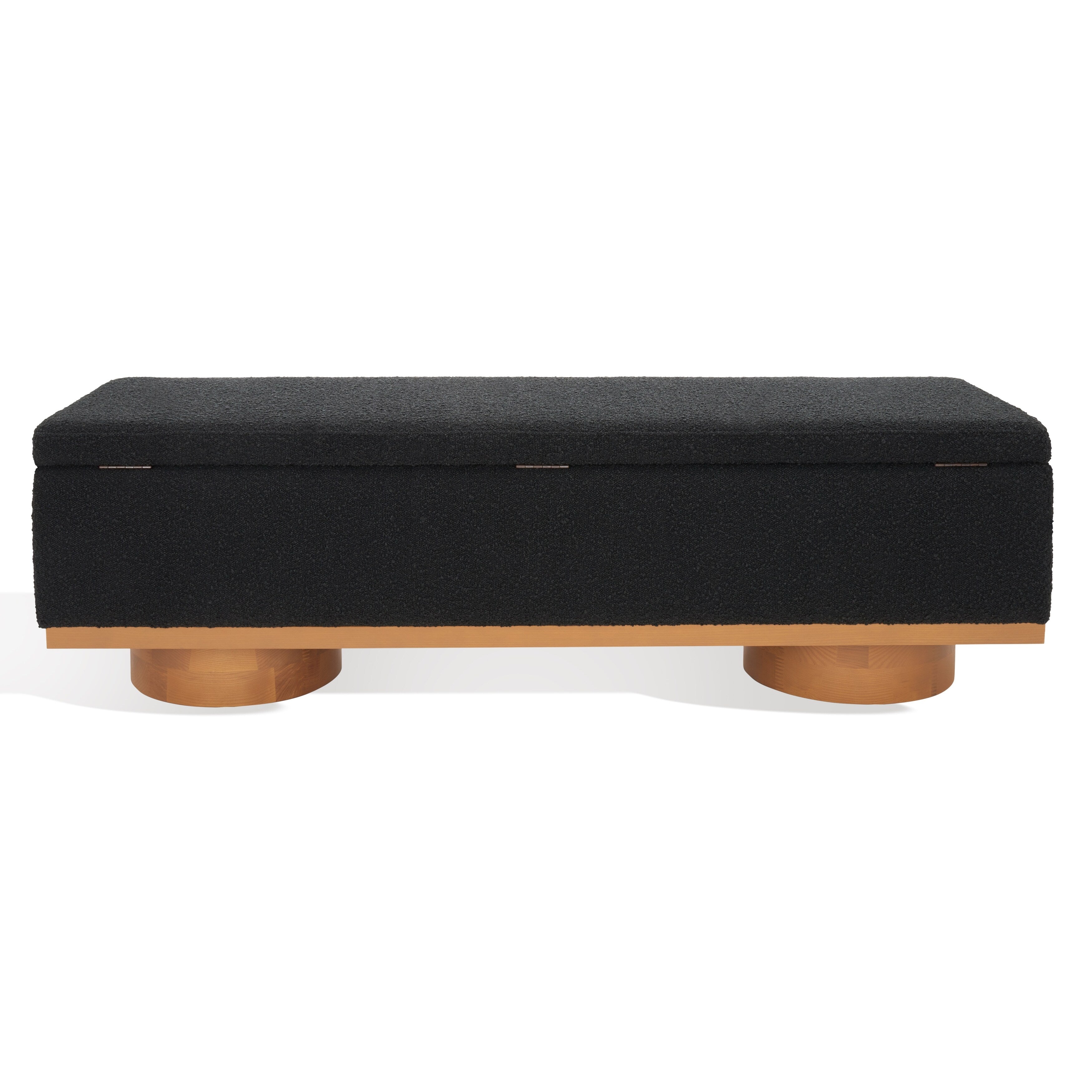 Banc de rangement SAFAVIEH Couture Sunneva Boucle - 61 po L x 20 po P x 19 po H - 61 L x 20 P x 19 H