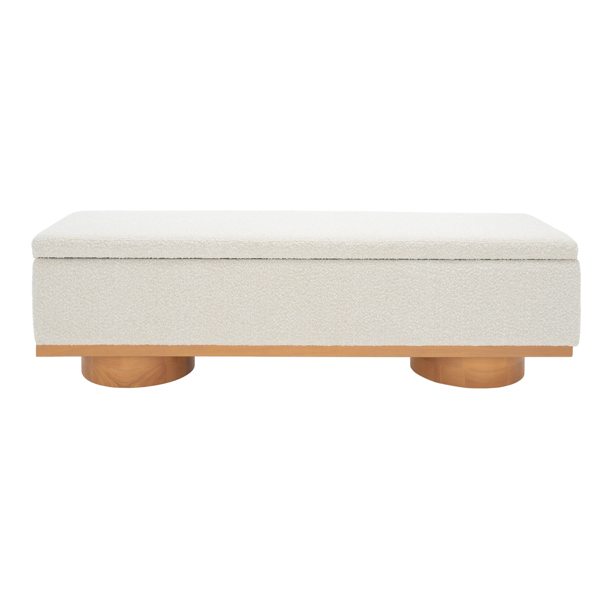 Banc de rangement SAFAVIEH Couture Sunneva Boucle - 61 po L x 20 po P x 19 po H - 61 L x 20 P x 19 H