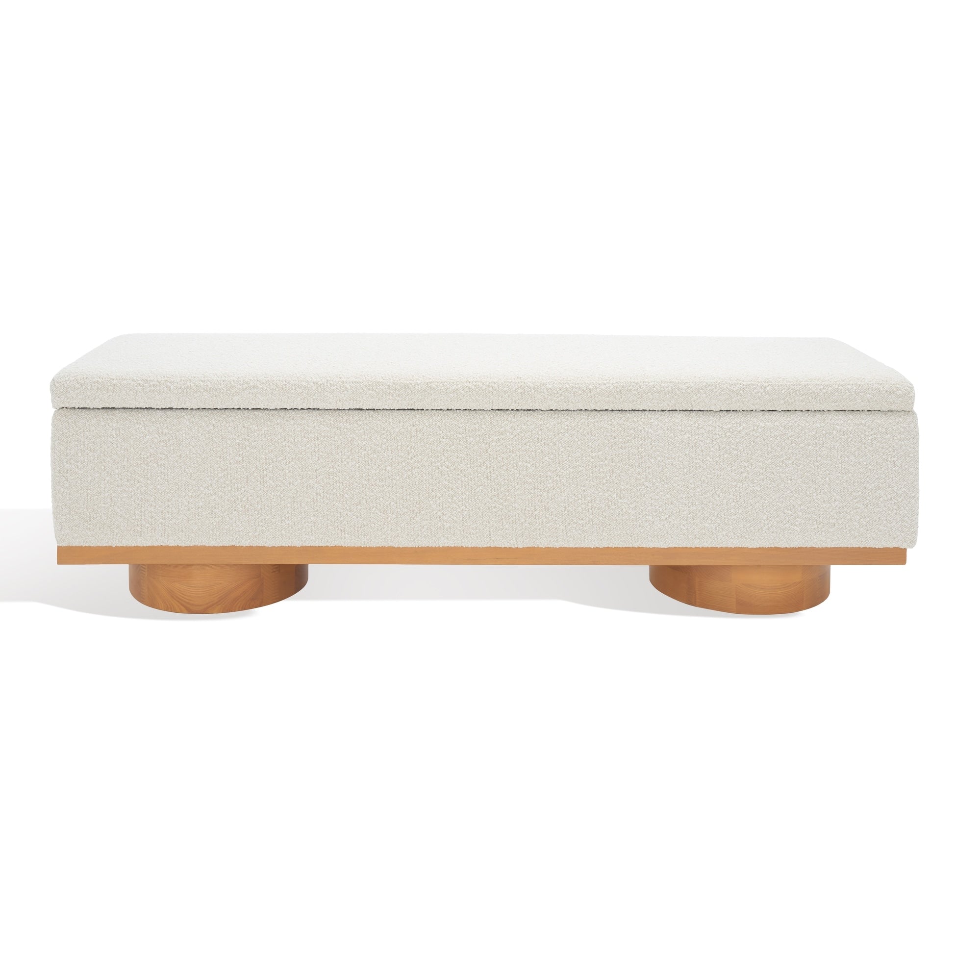 Banc de rangement SAFAVIEH Couture Sunneva Boucle - 61 po L x 20 po P x 19 po H - 61 L x 20 P x 19 H