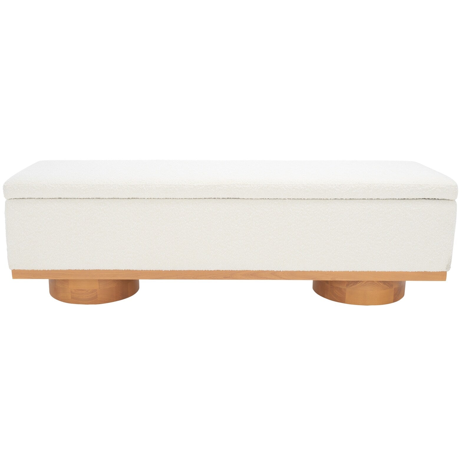 Banc de rangement SAFAVIEH Couture Sunneva Boucle - 61 po L x 20 po P x 19 po H - 61 L x 20 P x 19 H