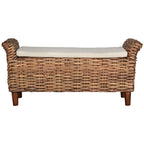 Banc Danna Brown de SAFAVIEH - 43,9 x 14,8 x 21,1 - 44 L x 15 P x 21 H