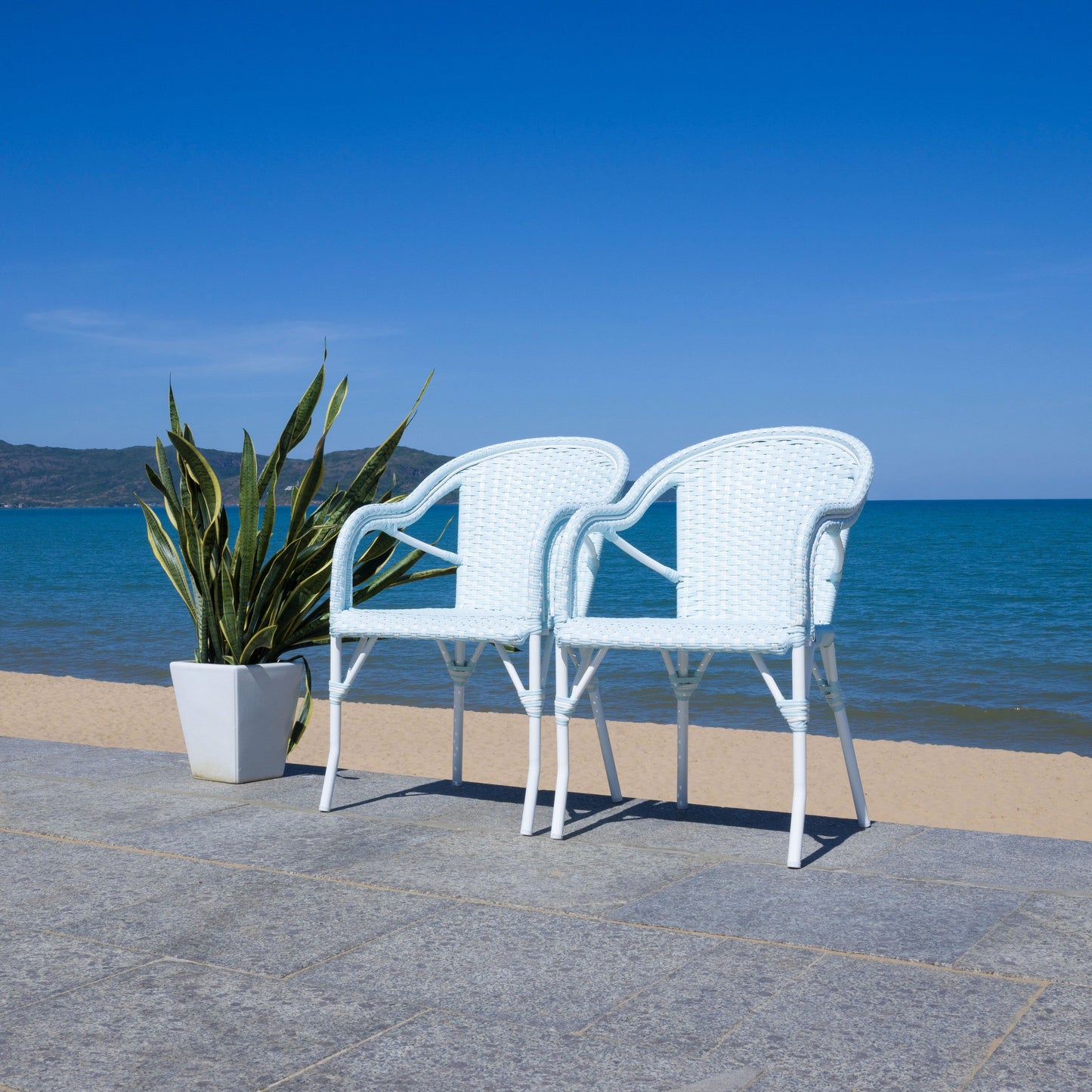 Fauteuil SAFAVIEH Doreth (lot de 2) - 23 L x 36 P x 25 H