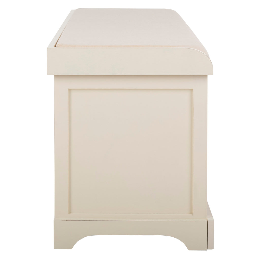 Banc de rangement SAFAVIEH Eola gris/blanc - 47 x 16,1 x 19,9 - 47 l x 16 P x 20 H