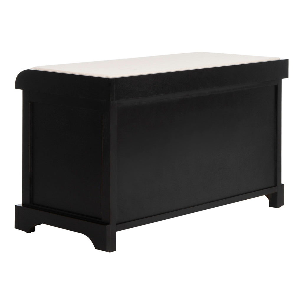 Banc de rangement tressé Euphemia marron SAFAVIEH - 33,5 x 16,1 x 19,9 - 34 L x 16 P x 20 H