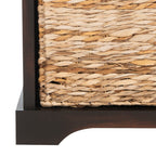 Banc de rangement tressé Euphemia marron SAFAVIEH - 33,5 x 16,1 x 19,9 - 34 L x 16 P x 20 H
