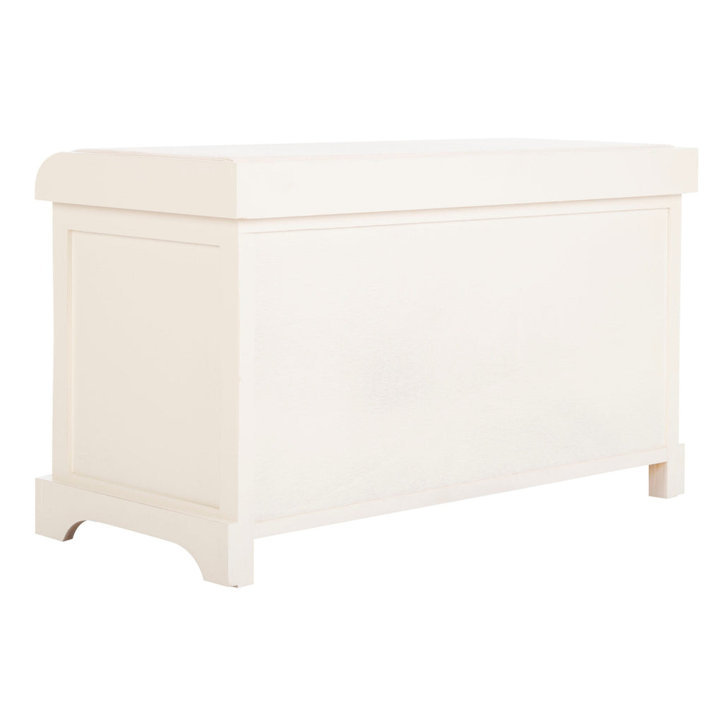 Banc de rangement tressé Euphemia marron SAFAVIEH - 33,5 x 16,1 x 19,9 - 34 L x 16 P x 20 H