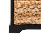 Banc de rangement tressé Euphemia marron SAFAVIEH - 33,5 x 16,1 x 19,9 - 34 L x 16 P x 20 H