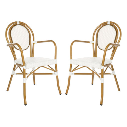 Chaises empilables Felicity French Bistro de SAFAVIEH (lot de 2) - 20 L x 35 P x 24 H