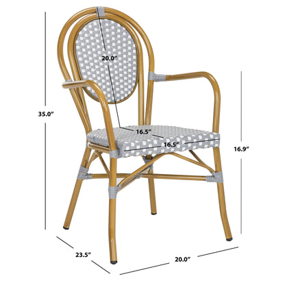 Chaises empilables Felicity French Bistro de SAFAVIEH (lot de 2) - 20 L x 35 P x 24 H