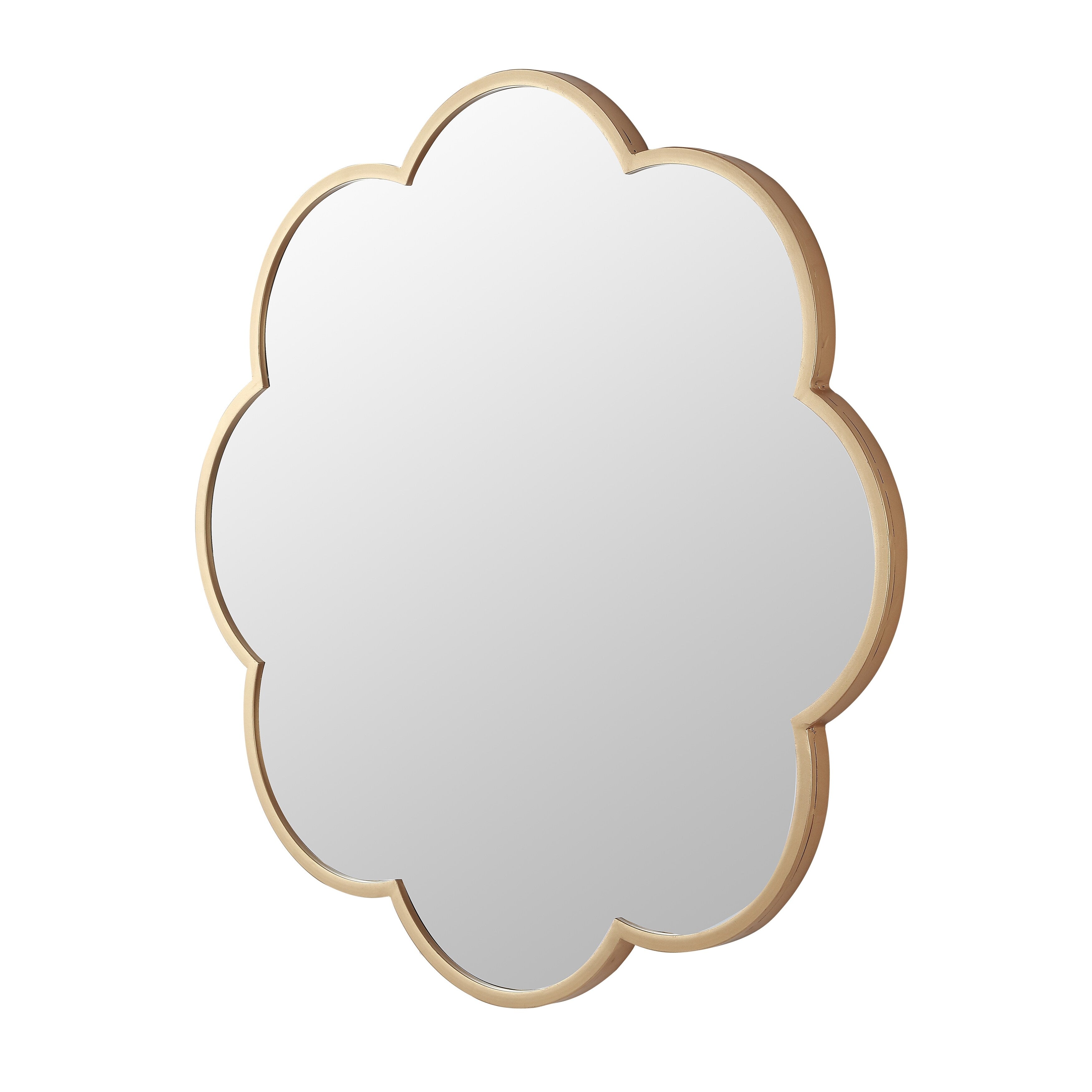 Miroir mural festonné doré SAFAVIEH Flor de 32 pouces - 28 x 1 x 28 - 28L x 1P x 28H