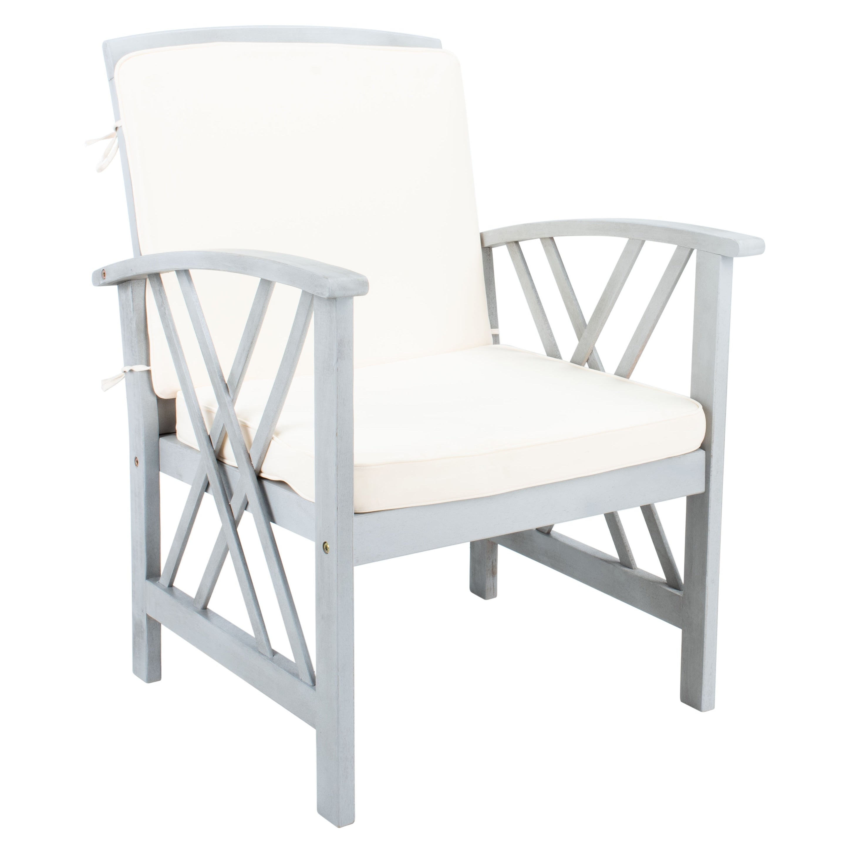 Ensemble de jardin 4 pièces en bois d'acacia massif SAFAVIEH Fontana - 47 L x 26 P x 33 H