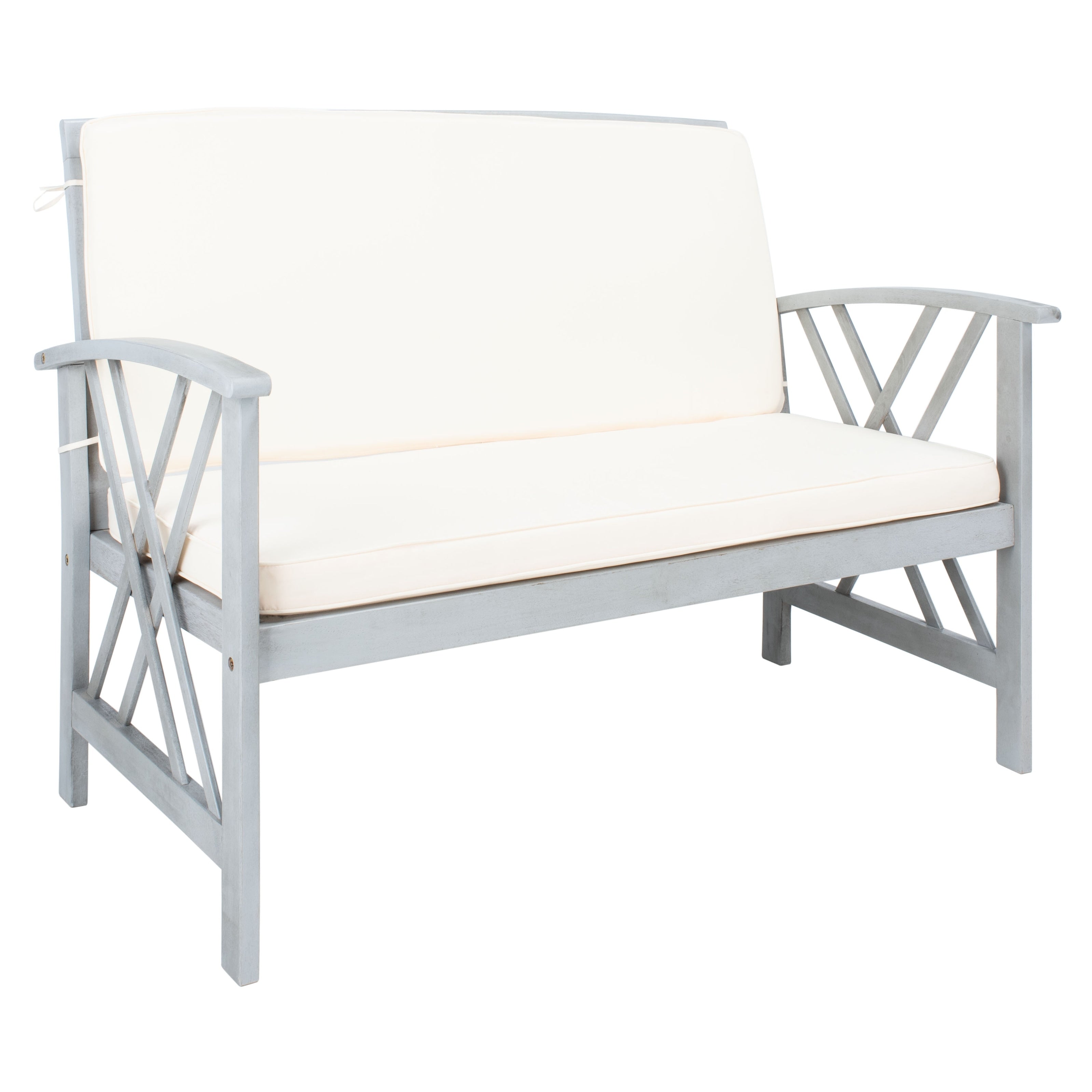 Ensemble de jardin 4 pièces en bois d'acacia massif SAFAVIEH Fontana - 47 L x 26 P x 33 H