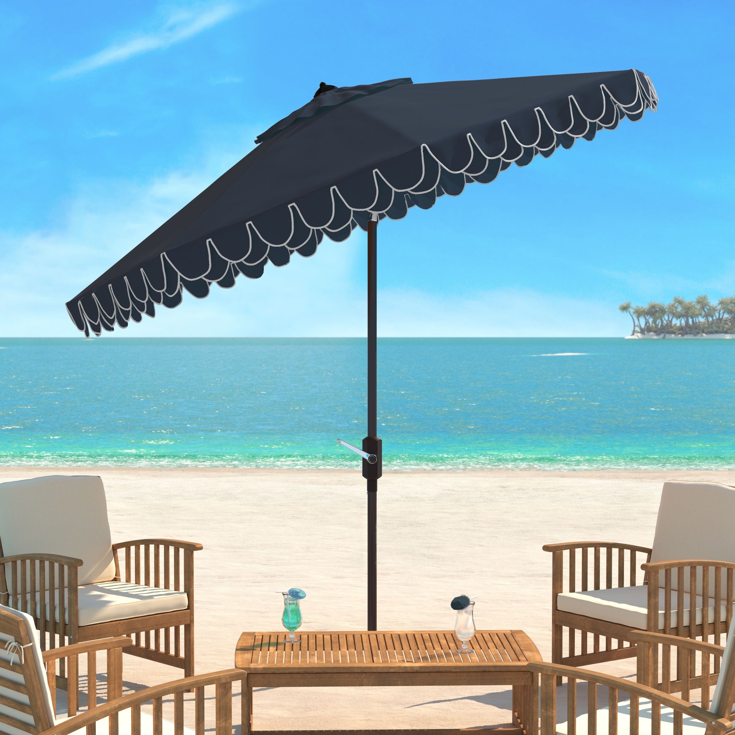 Parasol élégant SAFAVIEH Gebbine de 9 pieds