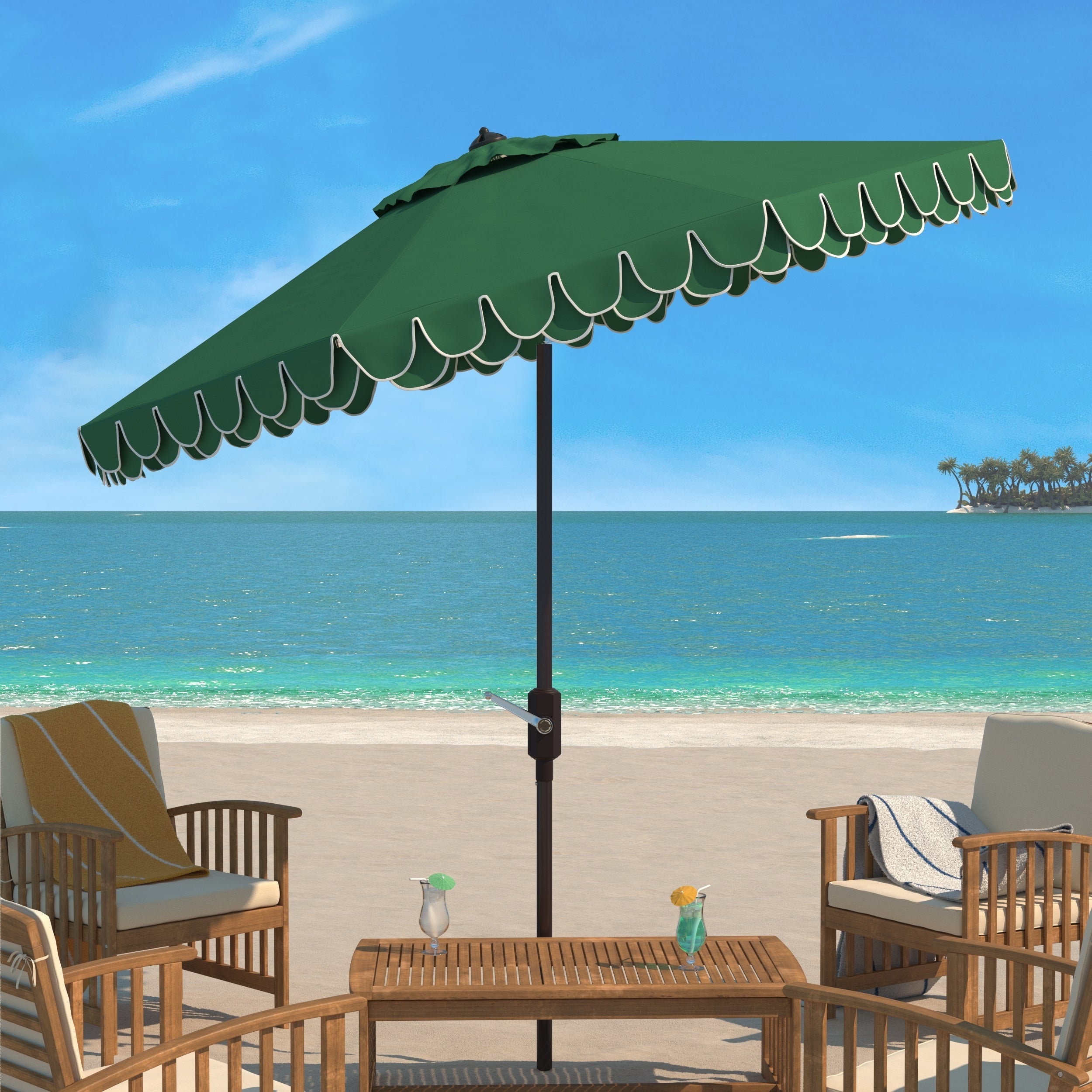 Parasol élégant SAFAVIEH Gebbine de 9 pieds
