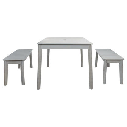 Ensemble table et 2 bancs SAFAVIEH Hedi - 35 L x 60 P x 29 H