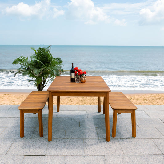 Ensemble table et 2 bancs SAFAVIEH Hedi - 35 L x 60 P x 29 H