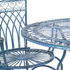 Ensemble de patio extérieur 5 pièces SAFAVIEH Jaylene en fer forgé de style victorien - 39 l x 39 p x 29 h