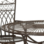 Ensemble de patio extérieur 5 pièces SAFAVIEH Jaylene en fer forgé de style victorien - 39 l x 39 p x 29 h