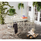 Ensemble de patio extérieur 5 pièces SAFAVIEH Jaylene en fer forgé de style victorien - 39 l x 39 p x 29 h