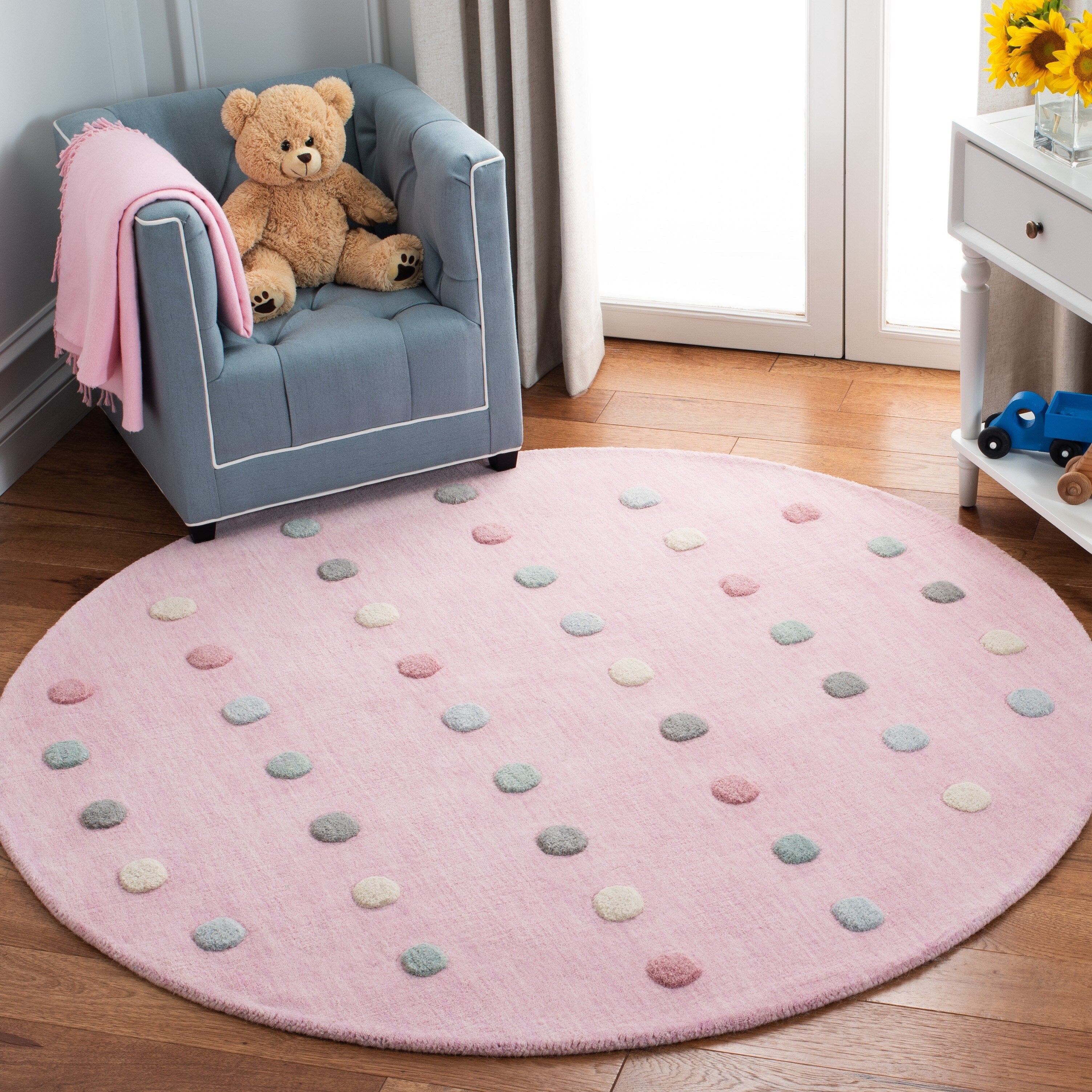 Tapis en laine à pois Karan pour enfants SAFAVIEH