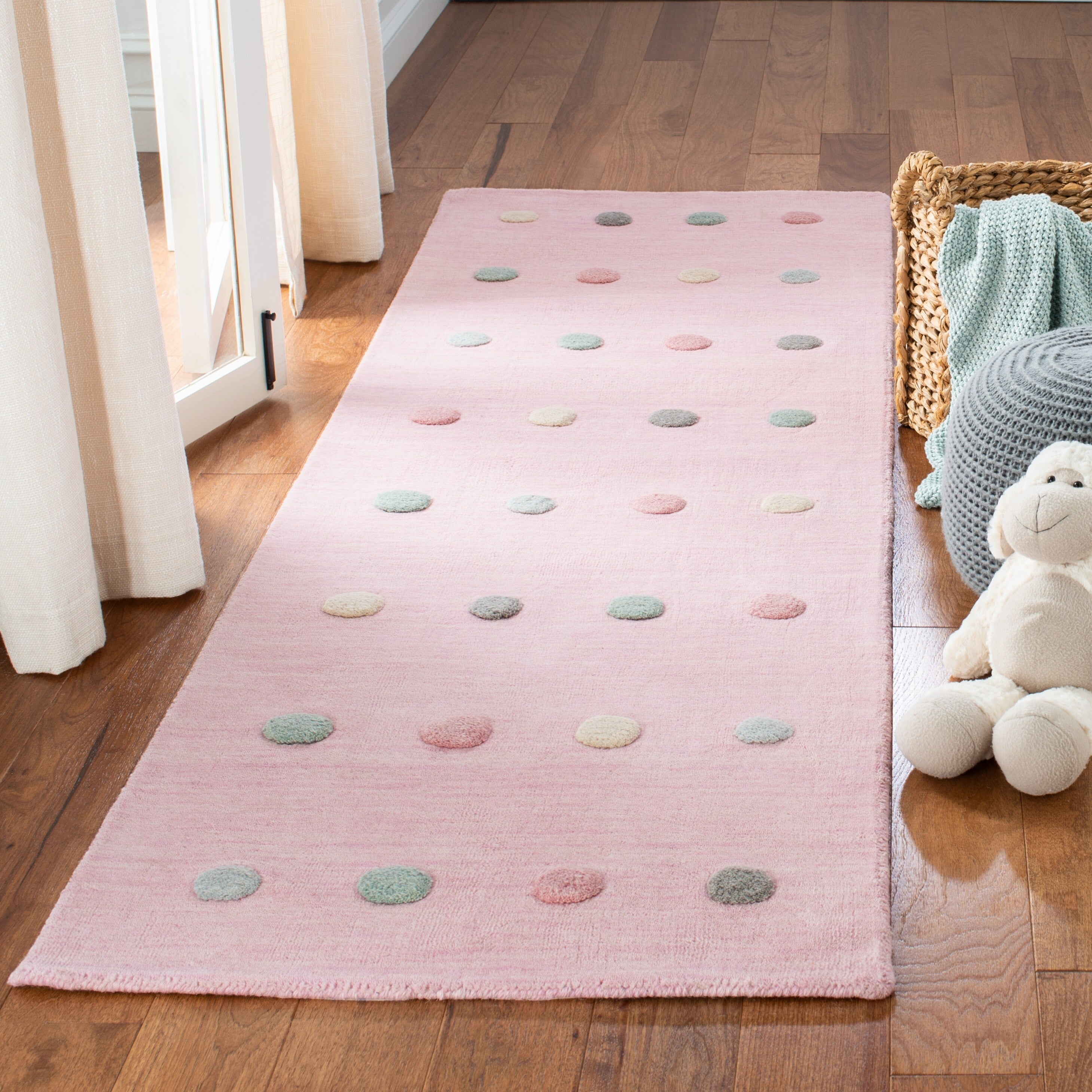Tapis en laine à pois Karan pour enfants SAFAVIEH