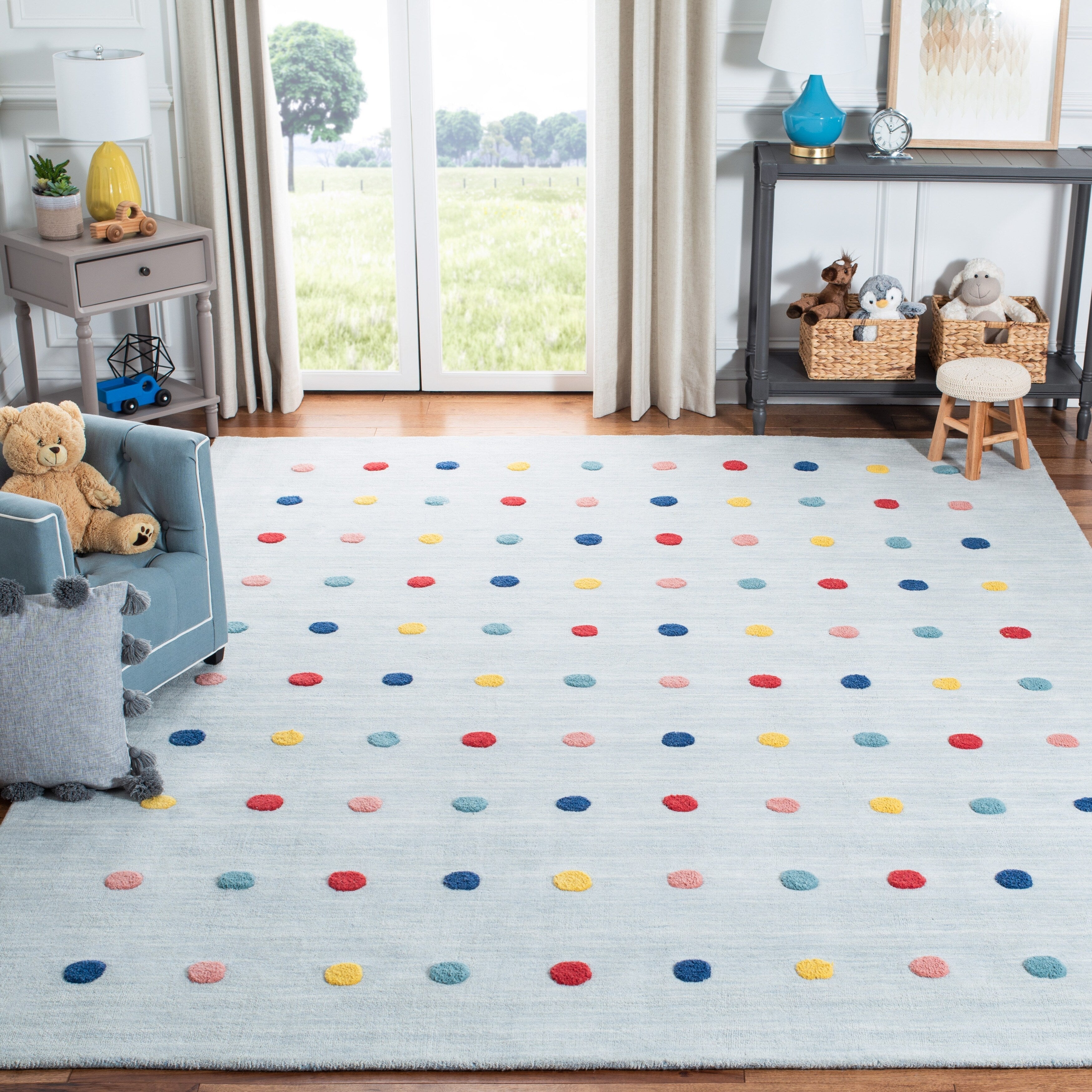 Tapis en laine à pois Karan pour enfants SAFAVIEH