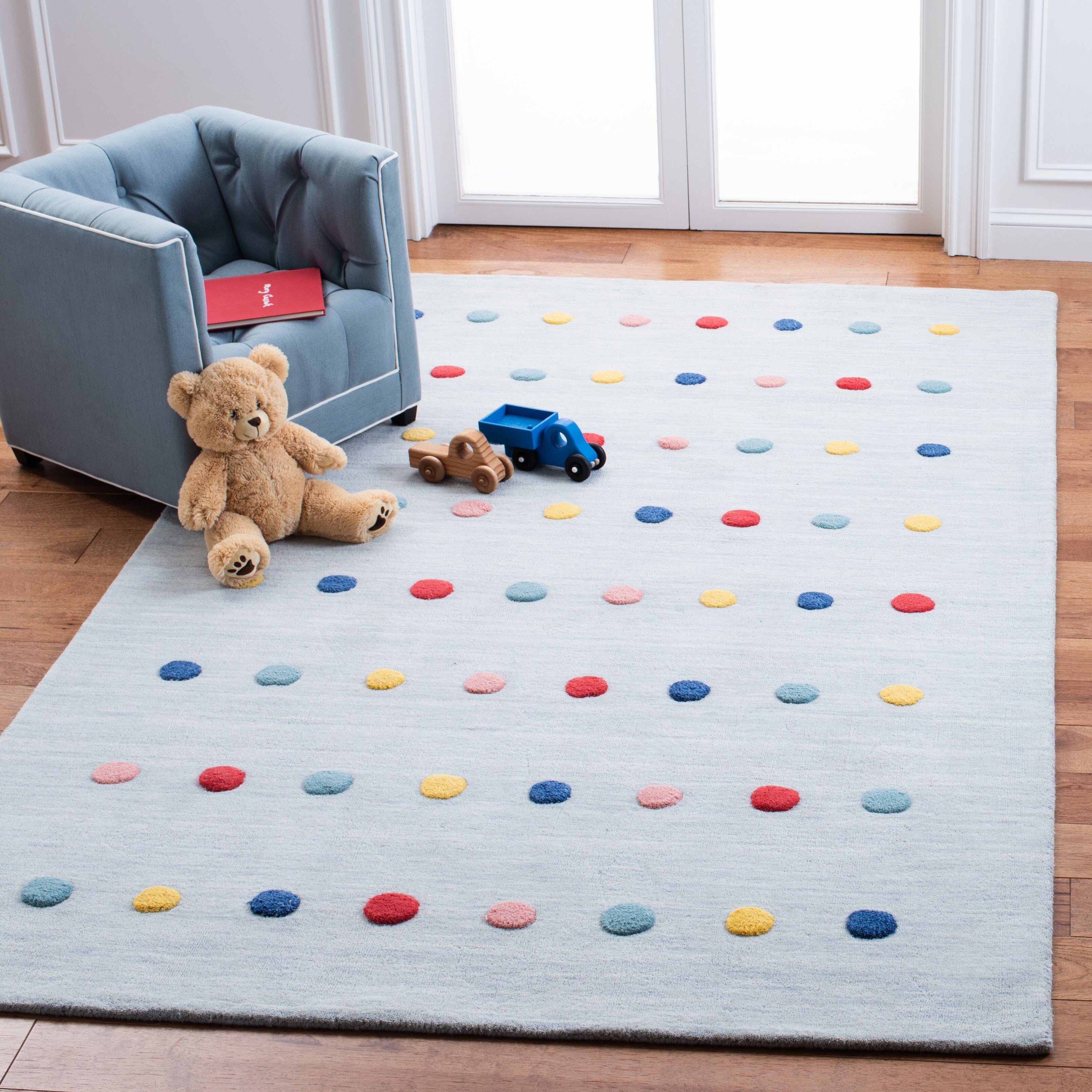Tapis en laine à pois Karan pour enfants SAFAVIEH