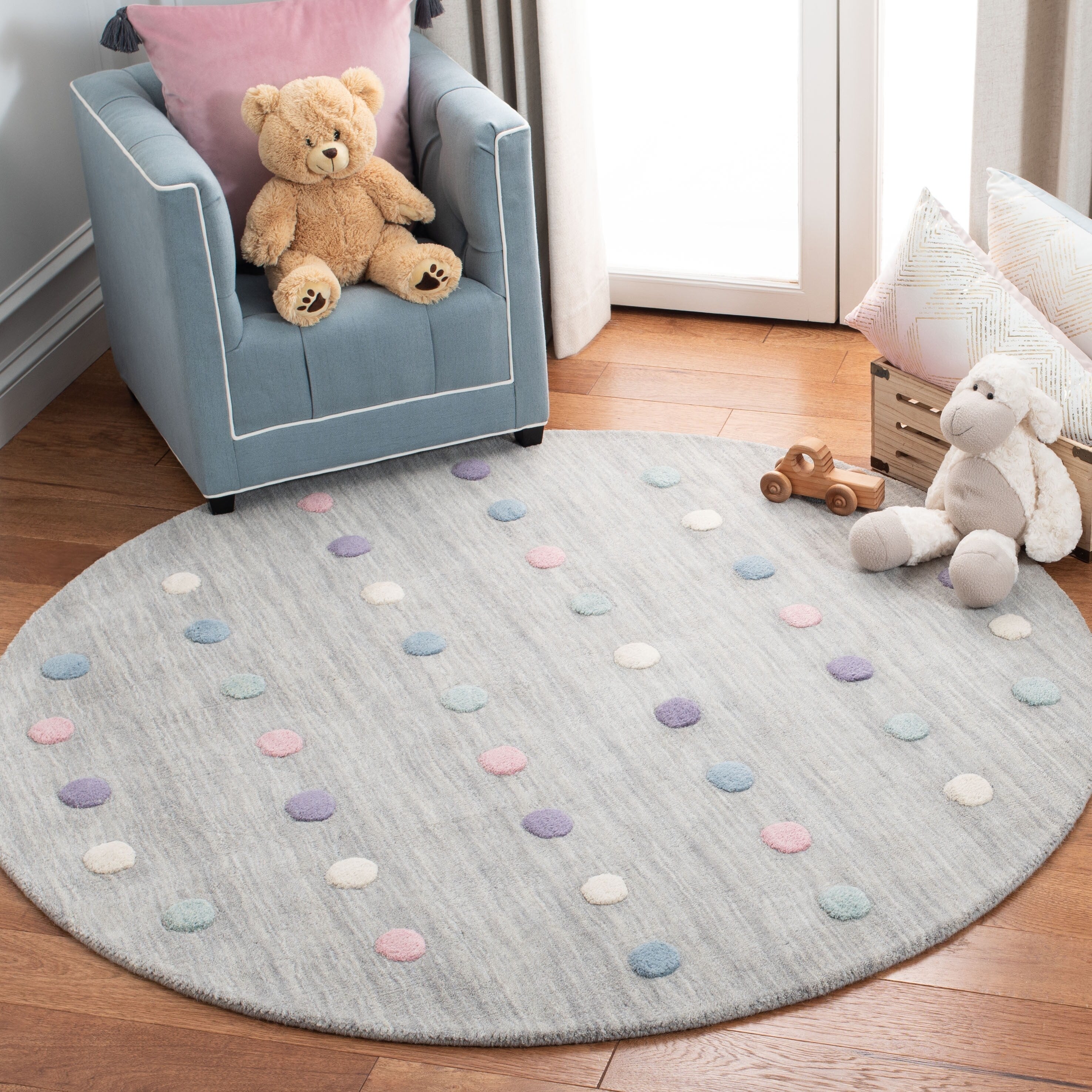 Tapis en laine à pois Karan pour enfants SAFAVIEH