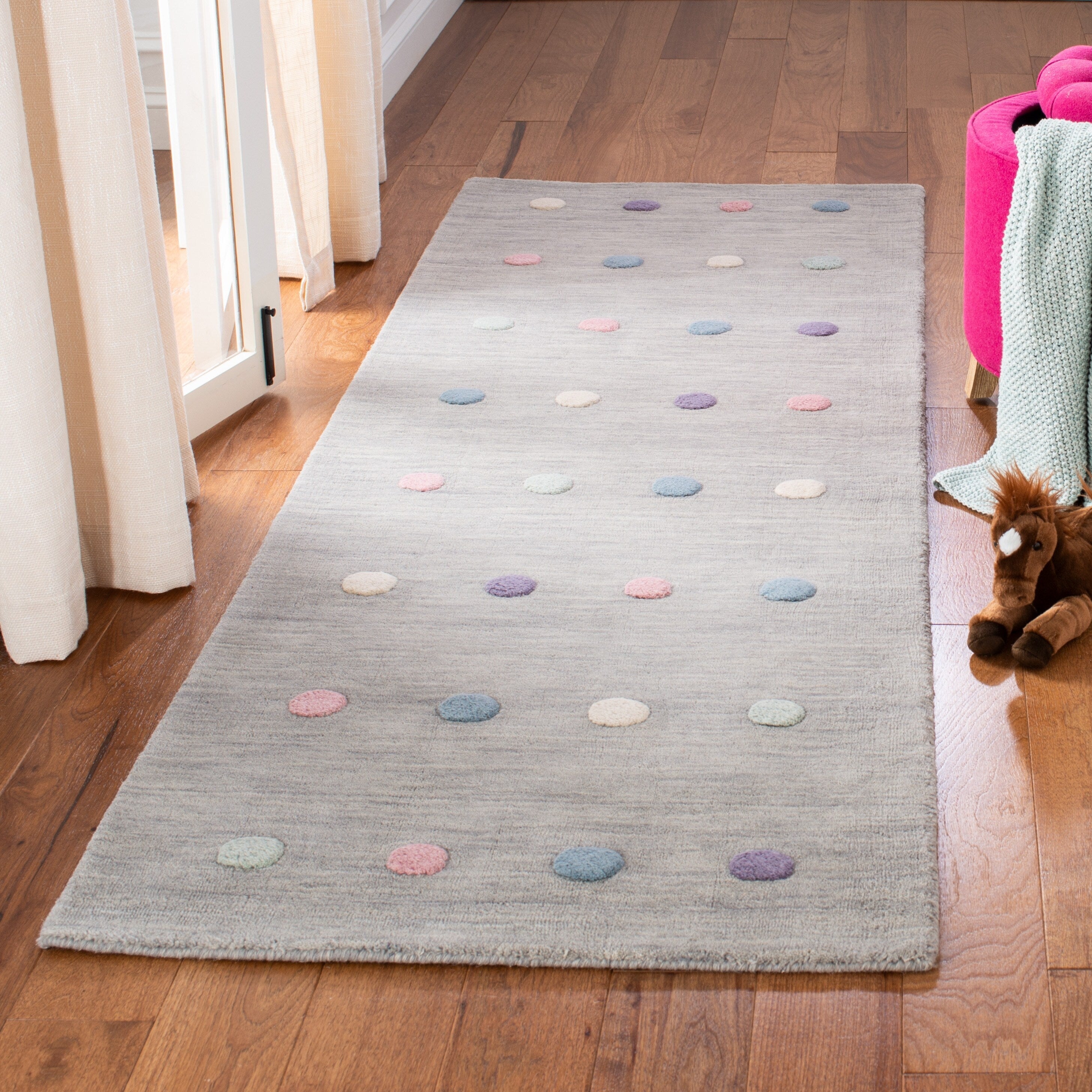 Tapis en laine à pois Karan pour enfants SAFAVIEH