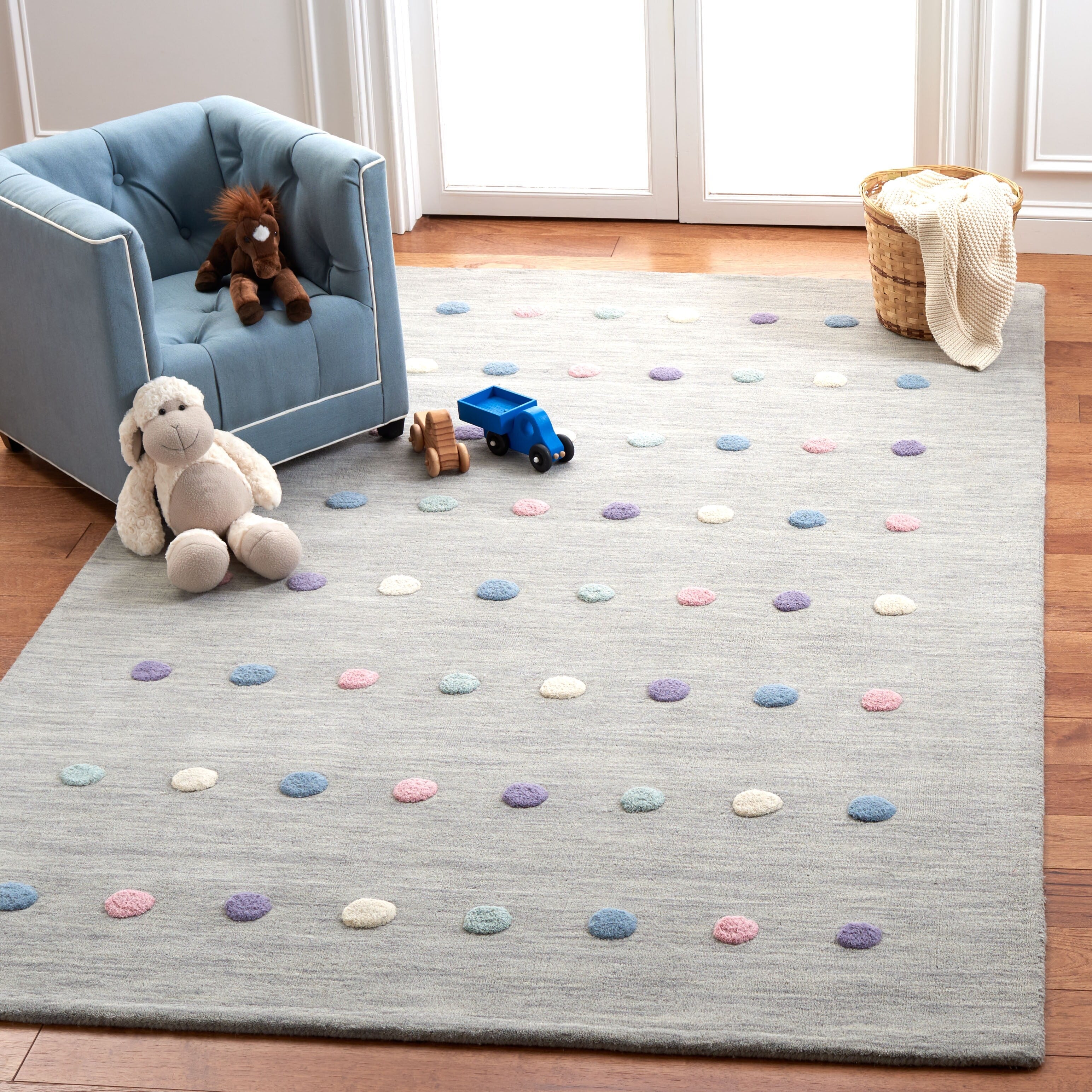 Tapis en laine à pois Karan pour enfants SAFAVIEH