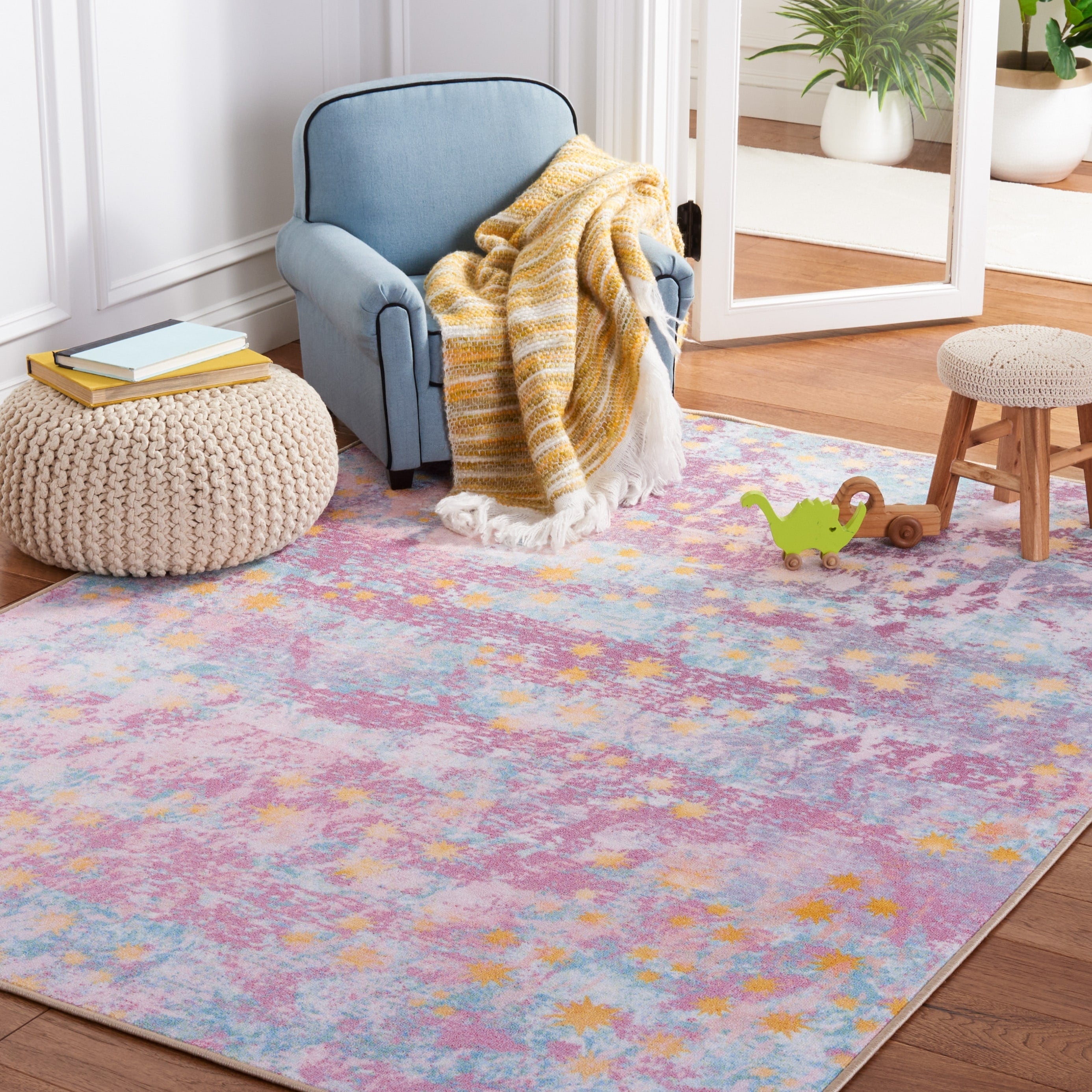 Maisonnette pour enfants SAFAVIEH lavable en machine antidérapante Sandi Rainbow