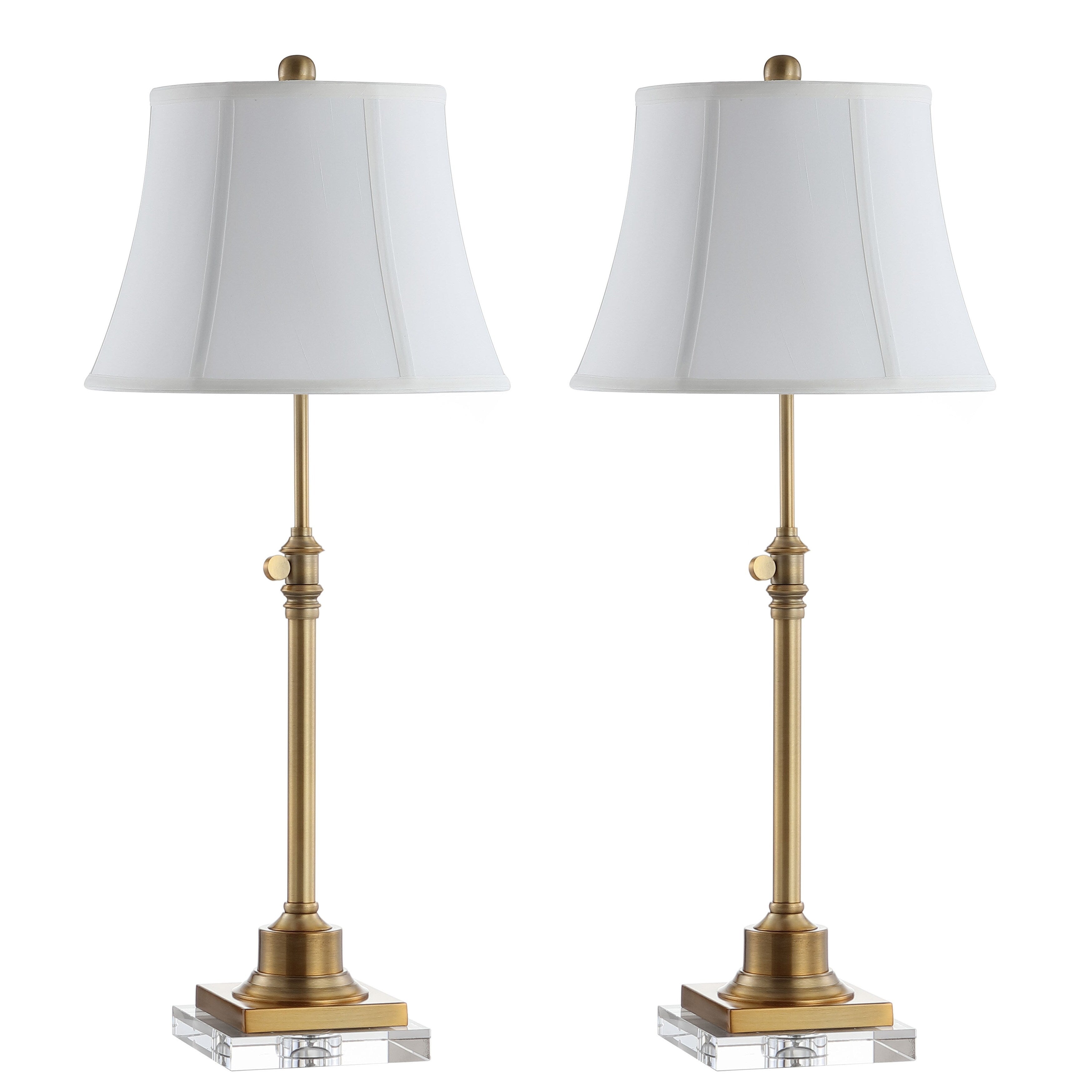 Lot de 2 lampes de table à hauteur réglable SAFAVIEH Lighting Amande (27-31 pouces) - 13 l x 13 p x 31 h