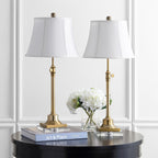 Lot de 2 lampes de table à hauteur réglable SAFAVIEH Lighting Amande (27-31 pouces) - 13 l x 13 p x 31 h