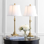Lot de 2 lampes de table à hauteur réglable SAFAVIEH Lighting Amande (27-31 pouces) - 13 l x 13 p x 31 h