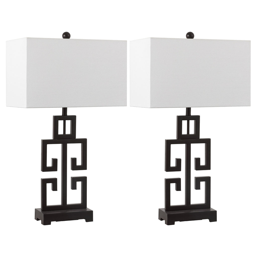 Lampe de table Chantelle de SAFAVIEH Lighting, 29 pouces, couleur or antique grec (lot de 2) – 16 l x 9 p x 29 h