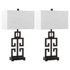 Lampe de table Chantelle de SAFAVIEH Lighting, 29 pouces, couleur or antique grec (lot de 2) – 16 l x 9 p x 29 h