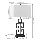 Lampe de table Chantelle de SAFAVIEH Lighting, 29 pouces, couleur or antique grec (lot de 2) – 16 l x 9 p x 29 h