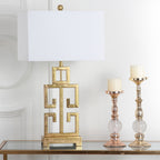 Lampe de table Chantelle de SAFAVIEH Lighting, 29 pouces, couleur or antique grec (lot de 2) – 16 l x 9 p x 29 h
