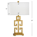 Lampe de table Chantelle de SAFAVIEH Lighting, 29 pouces, couleur or antique grec (lot de 2) – 16 l x 9 p x 29 h