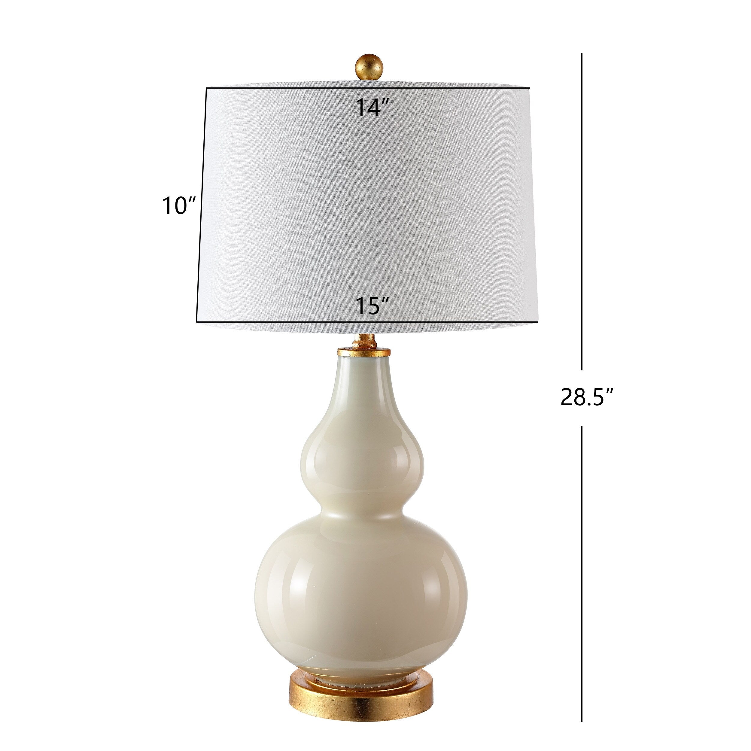 Lampe de table SAFAVIEH Lighting Diede Gourd (lot de 2) - 15 x 15 x 28,5 cm - 15 l x 15 p x 29 h