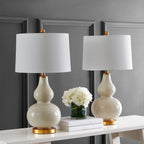 Lampe de table SAFAVIEH Lighting Diede Gourd (lot de 2) - 15 x 15 x 28,5 cm - 15 l x 15 p x 29 h