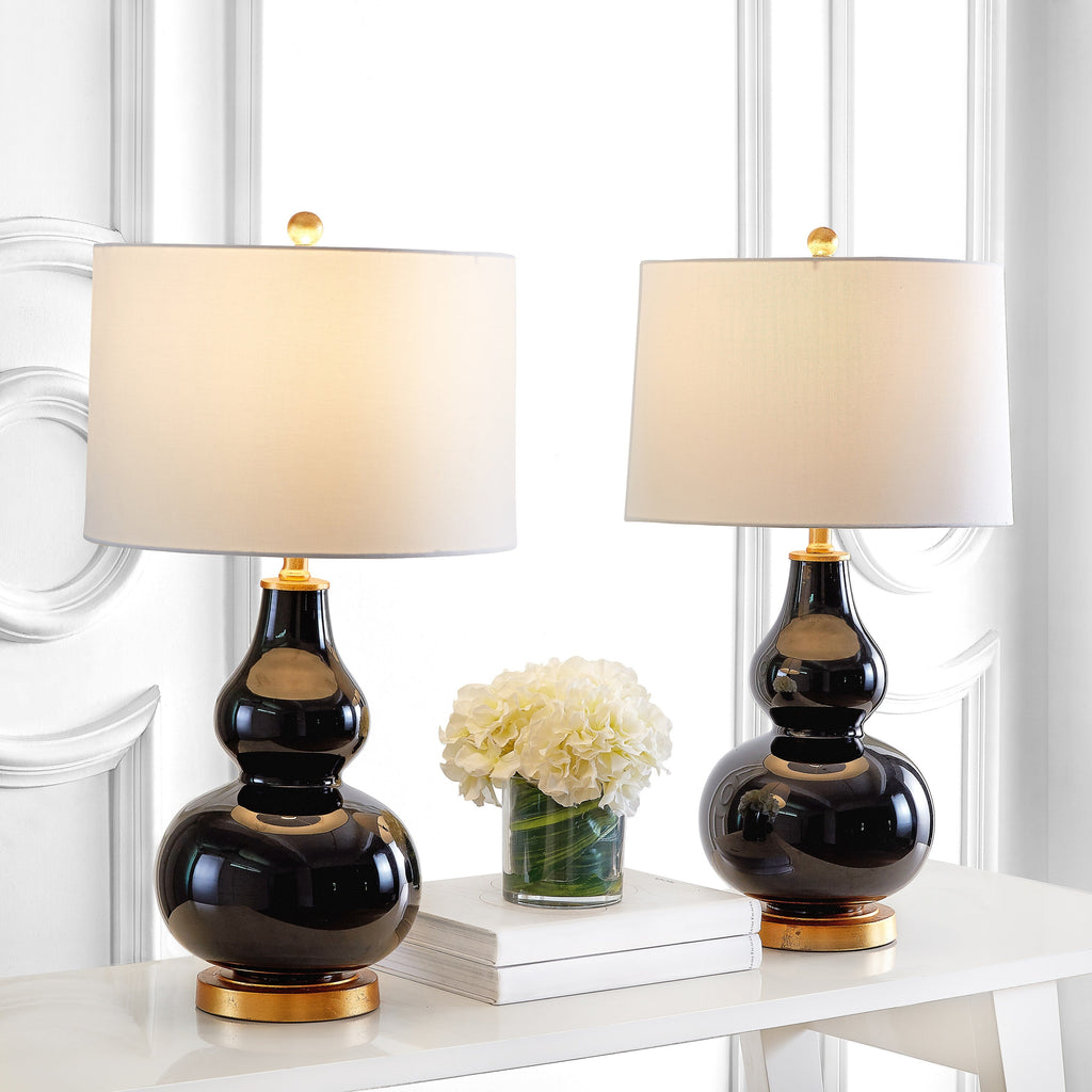 Lampe de table SAFAVIEH Lighting Diede Gourd (lot de 2) - 15 x 15 x 28,5 cm - 15 l x 15 p x 29 h