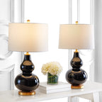 Lampe de table SAFAVIEH Lighting Diede Gourd (lot de 2) - 15 x 15 x 28,5 cm - 15 l x 15 p x 29 h