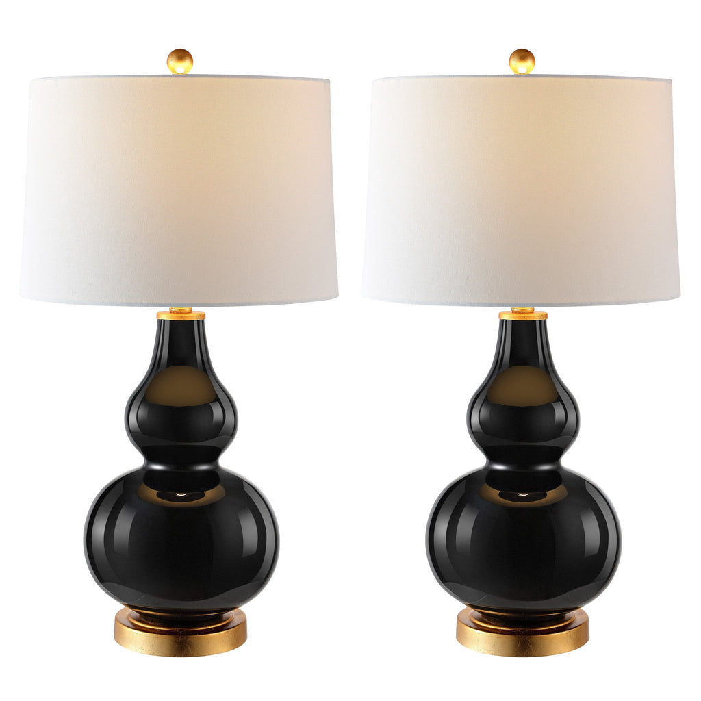 Lampe de table SAFAVIEH Lighting Diede Gourd (lot de 2) - 15 x 15 x 28,5 cm - 15 l x 15 p x 29 h