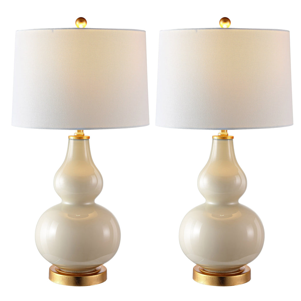 Lampe de table SAFAVIEH Lighting Diede Gourd (lot de 2) - 15 x 15 x 28,5 cm - 15 l x 15 p x 29 h